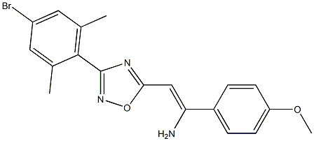 5-[(Z)-2-Amino-2-(4-methoxyphenyl)ethenyl]-3-(4-bromo-2,6-dimethylphenyl)-1,2,4-oxadiazole 结构式