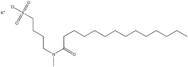 4-(N-Myristoyl-N-methylamino)-1-butanesulfonic acid potassium salt 结构式