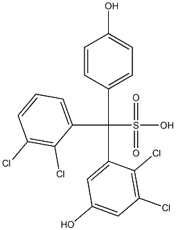(2,3-Dichlorophenyl)(2,3-dichloro-5-hydroxyphenyl)(4-hydroxyphenyl)methanesulfonic acid 结构式