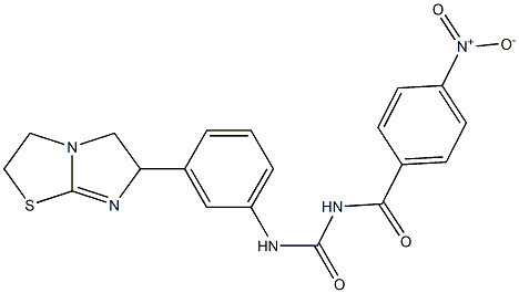 1-(4-Nitrobenzoyl)-3-[3-[[2,3,5,6-tetrahydroimidazo[2,1-b]thiazol]-6-yl]phenyl]urea 结构式