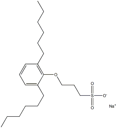 3-(2,6-Dihexylphenoxy)propane-1-sulfonic acid sodium salt 结构式