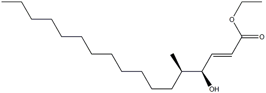 (2E,4S,5R)-4-Hydroxy-5-methyl-2-heptadecenoic acid ethyl ester 结构式