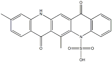 5,7,12,14-Tetrahydro-6,10-dimethyl-7,14-dioxoquino[2,3-b]acridine-5-sulfonic acid 结构式