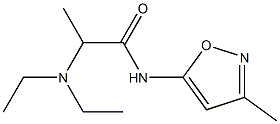 2-(Diethylamino)-N-(3-methylisoxazol-5-yl)propionamide 结构式