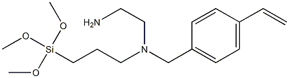 N-(p-Vinylbenzyl)-N-[3-(trimethoxysilyl)propyl]ethylenediamine 结构式