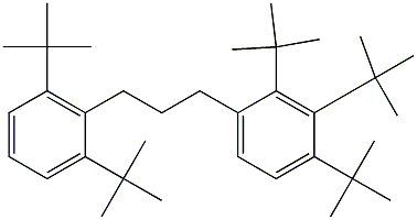 1-(2,3,4-Tri-tert-butylphenyl)-3-(2,6-di-tert-butylphenyl)propane 结构式