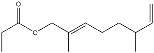 Propionic acid 2,6-dimethyl-2,7-octadienyl ester 结构式