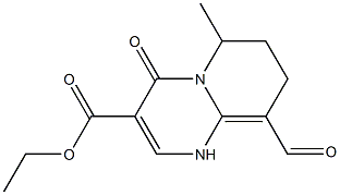 9-Formyl-6-methyl-4-oxo-1,6,7,8-tetrahydro-4H-pyrido[1,2-a]pyrimidine-3-carboxylic acid ethyl ester 结构式