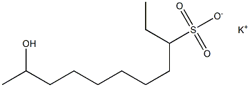 10-Hydroxyundecane-3-sulfonic acid potassium salt 结构式