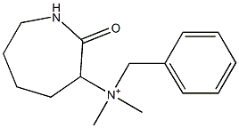 Hexahydro-N,N-dimethyl-2-oxo-N-(phenylmethyl)-1H-azepin-3-aminium 结构式