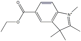 5-Ethoxycarbonyl-1,2,3,3-tetramethyl-3H-indolium 结构式