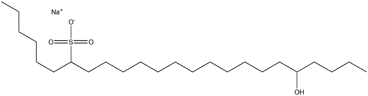 20-Hydroxytetracosane-7-sulfonic acid sodium salt 结构式