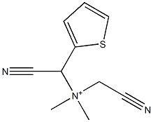 [(2-Thienyl)cyanomethyl](cyanomethyl)dimethylaminium 结构式