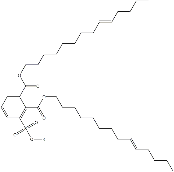 3-(Potassiosulfo)phthalic acid di(9-tetradecenyl) ester 结构式