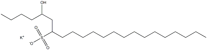 5-Hydroxydocosane-7-sulfonic acid potassium salt 结构式