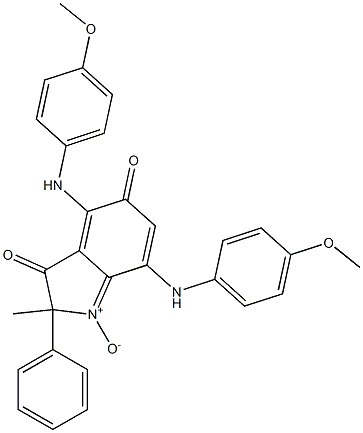 4,7-Bis(4-methoxyphenylamino)-2-methyl-3,5-dioxo-2-phenyl-3,5-dihydro-2H-indole 1-oxide 结构式