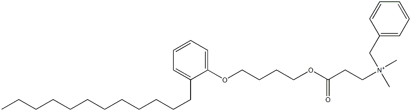 N,N-Dimethyl-N-benzyl-N-[2-[[4-(2-dodecylphenyloxy)butyl]oxycarbonyl]ethyl]aminium 结构式