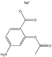 4-Amino-2-(acetyloxy)benzoic acid sodium salt 结构式