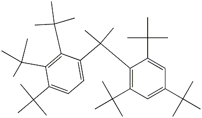 2-(2,3,4-Tri-tert-butylphenyl)-2-(2,4,6-tri-tert-butylphenyl)propane 结构式