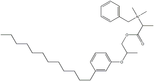 N,N-Dimethyl-N-benzyl-N-[1-[[2-(3-dodecylphenyloxy)propyl]oxycarbonyl]ethyl]aminium 结构式