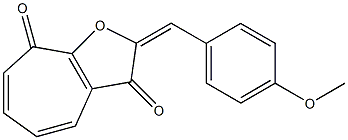 2-(4-Methoxybenzylidene)-2H-cyclohepta[b]furan-3,8-dione 结构式