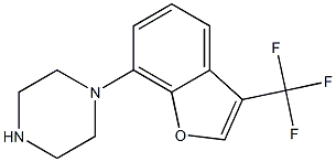 1-[3-(Trifluoromethyl)benzofuran-7-yl]piperazine 结构式