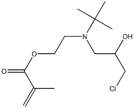 2-Methylpropenoic acid 2-[(3-chloro-2-hydroxypropyl)(1,1-dimethylethyl)amino]ethyl ester 结构式