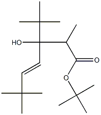 2,6,6-Trimethyl-3-hydroxy-3-tert-butyl-4-heptenoic acid tert-butyl ester 结构式
