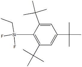 Ethyldifluoro(2,4,6-tri-tert-butylphenyl)silane 结构式