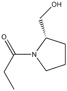1-[(2S)-2-(Hydroxymethyl)pyrrolizino]-1-propanone 结构式