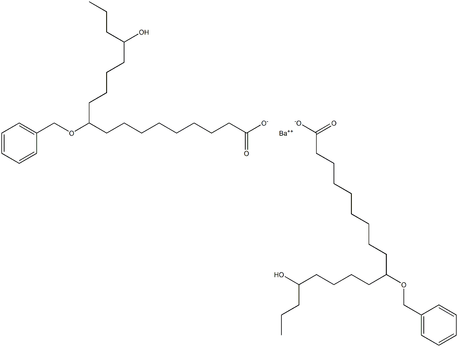 Bis(10-benzyloxy-15-hydroxystearic acid)barium salt 结构式