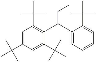 1-(2,4,6-Tri-tert-butylphenyl)-1-(2-tert-butylphenyl)propane 结构式