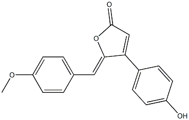 (5Z)-5-(4-Methoxybenzylidene)-4-(4-hydroxyphenyl)furan-2(5H)-one 结构式