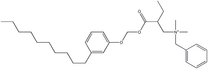 N,N-Dimethyl-N-benzyl-N-[2-[[(3-decylphenyloxy)methyl]oxycarbonyl]butyl]aminium 结构式