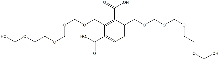 2,4-Bis(10-hydroxy-2,4,6,9-tetraoxadecan-1-yl)isophthalic acid 结构式