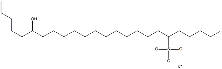 19-Hydroxytetracosane-6-sulfonic acid potassium salt 结构式