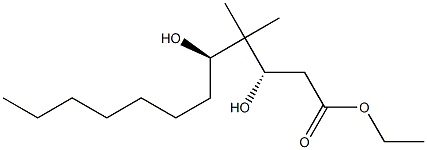 (3S,5R)-3,5-Dihydroxy-4,4-dimethyldodecanoic acid ethyl ester 结构式