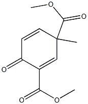 1-Methyl-4-oxo-2,5-cyclohexadiene-1,3-dicarboxylic acid dimethyl ester 结构式