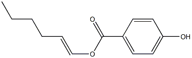 4-Hydroxybenzoic acid 1-hexenyl ester 结构式