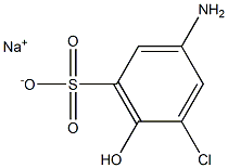 3-Amino-5-chloro-6-hydroxybenzenesulfonic acid sodium salt 结构式