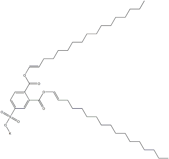 4-(Potassiosulfo)phthalic acid di(1-heptadecenyl) ester 结构式