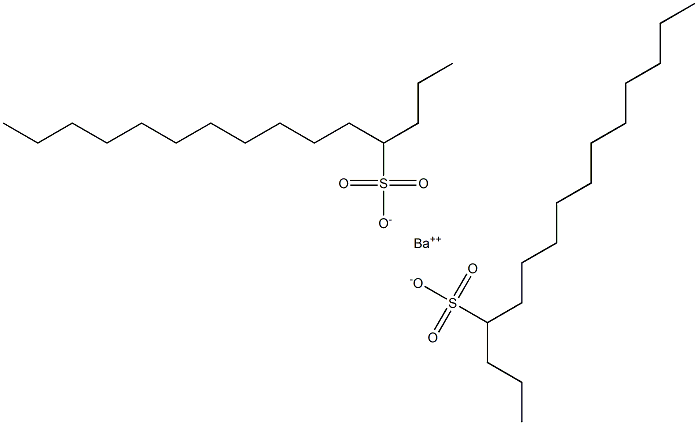 Bis(pentadecane-4-sulfonic acid)barium salt 结构式