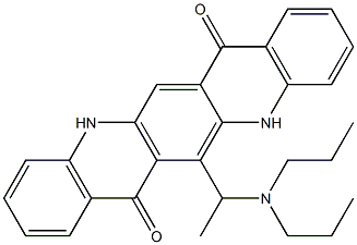 6-[1-(Dipropylamino)ethyl]-5,12-dihydroquino[2,3-b]acridine-7,14-dione 结构式