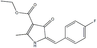 2-Methyl-4-oxo-5-(4-fluorobenzylidene)-2-pyrroline-3-carboxylic acid ethyl ester 结构式