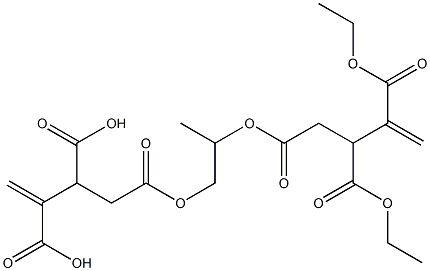 4,4'-[1-Methylethylenebis(oxycarbonyl)]bis(1-butene-2,3-dicarboxylic acid diethyl) ester 结构式