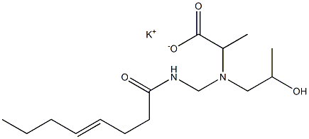 2-[N-(2-Hydroxypropyl)-N-(4-octenoylaminomethyl)amino]propionic acid potassium salt 结构式