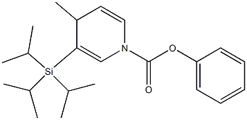 1,4-Dihydro-4-methyl-3-(triisopropylsilyl)pyridine-1-carboxylic acid phenyl ester 结构式