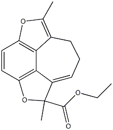 1,6-Dimethyl-7,8-dihydro-2,5-dioxa-1H-cyclohept[jkl]-as-indacene-1-carboxylic acid ethyl ester 结构式