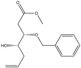 (3S,4S)-4-Hydroxy-3-(phenylmethoxy)-6-heptenoic acid methyl ester 结构式