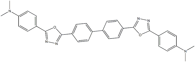 2,2'-(Biphenyl-4,4'-diyl)bis[5-[4-(dimethylamino)phenyl]-1,3,4-oxadiazole] 结构式